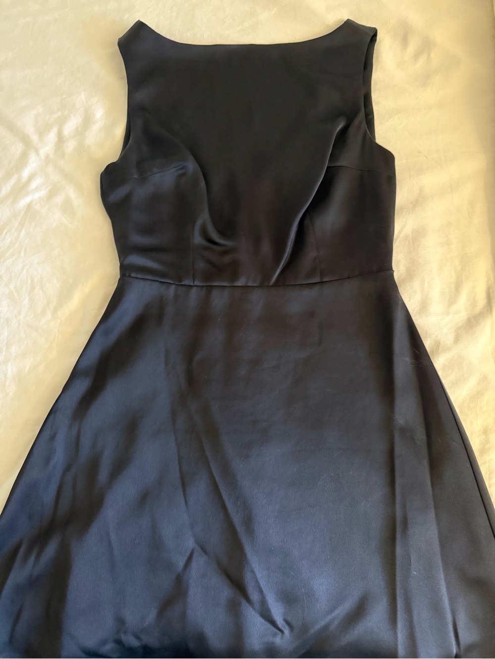 Reformation Zenni Satin Sleeveless Dress Black, 0